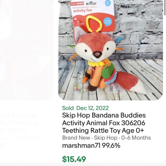 Skip Hop Fox Rattle learning plush stuffed animal baby mobile teething… - Picture 11 of 11